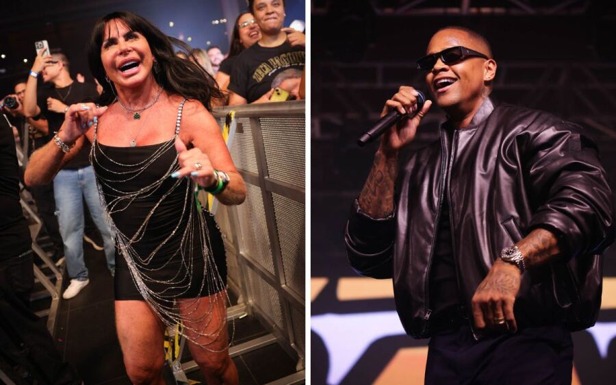 Gretchen curte show de Léo Santana após remover preenchimento