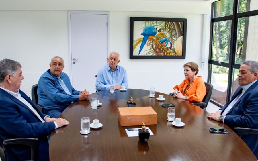 Presidente do TCE-MS recebe visita da senadora Tereza Cristina