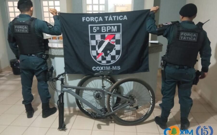 Força Tática recupera bicicleta furtada e prende homem por receptação em Coxim
