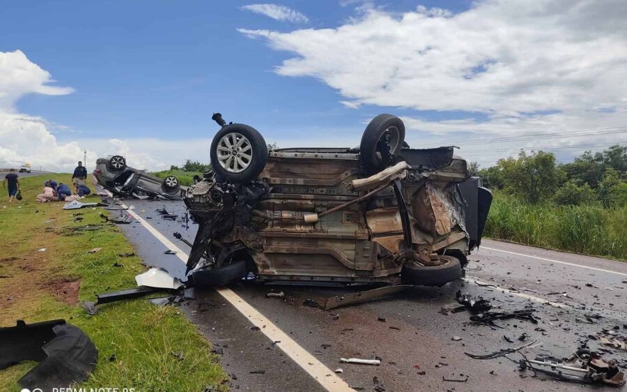 Colisão na BR-163 em São Gabriel do Oeste deixa quatro feridos
