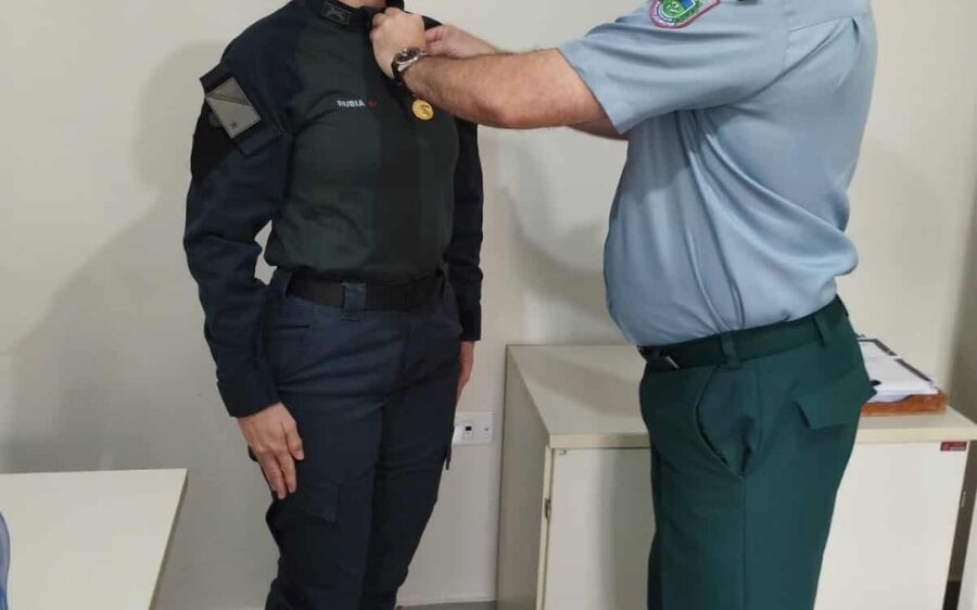 Subtenente Luana Rúbia Teixeira é homenageada com a Medalha Tenente-Coronel Ana Neize Baltha