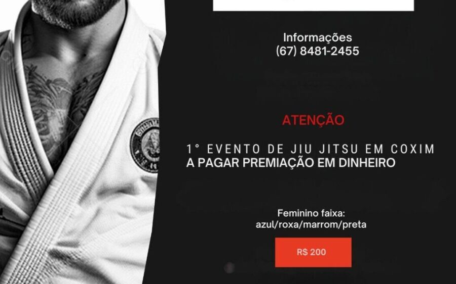 Coxim sedia torneio de jiu-jítsu com atletas de nove cidades
