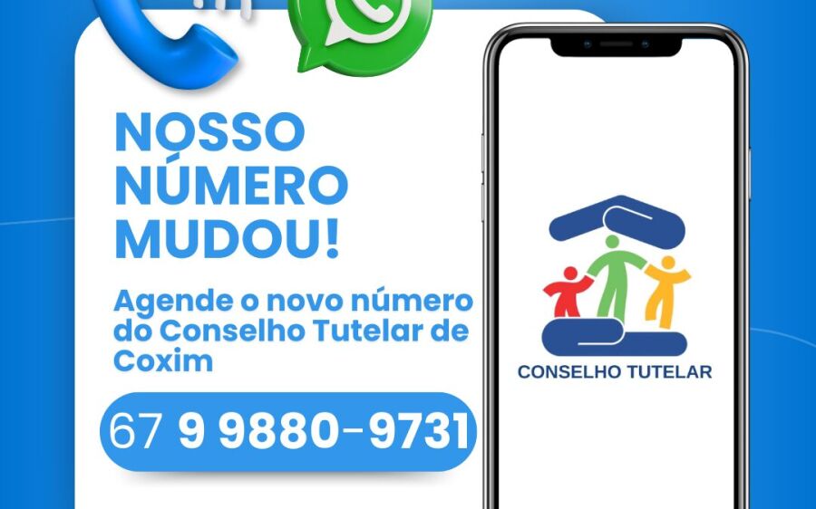 Prefeitura de Coxim anuncia novo número de contato do Conselho Tutelar