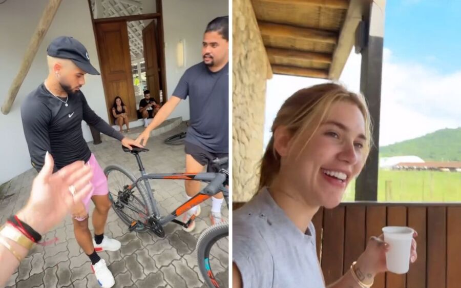 Zé Felipe enfrenta novo desafio e conta com apoio de Virginia para aprender a pedalar