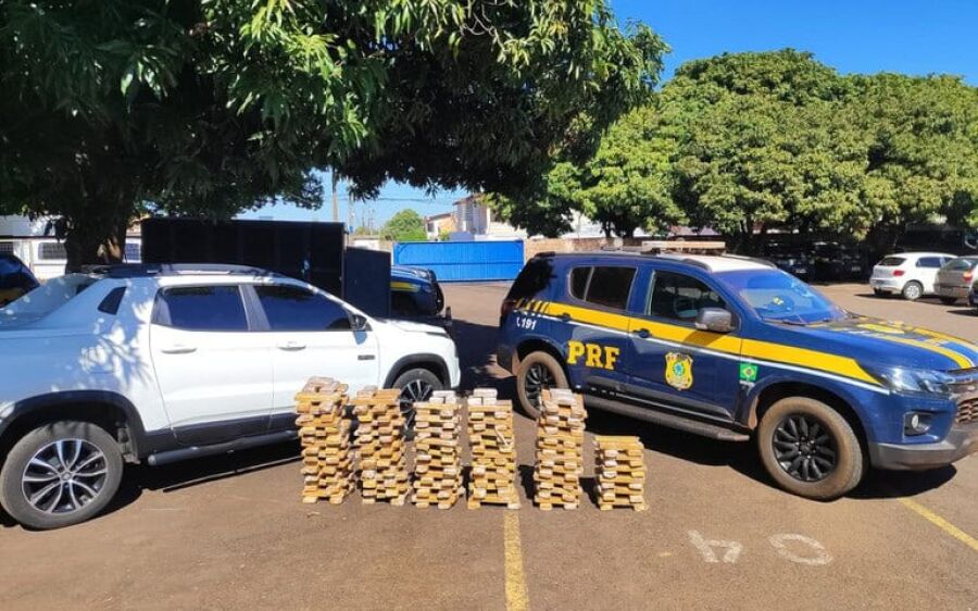 PRF apreende 191,8 kg de maconha escondidos em veículo na BR-060
