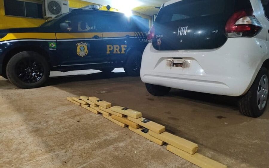 Homem tenta fugir da PRF e é flagrado com 14,7 kg de maconha
