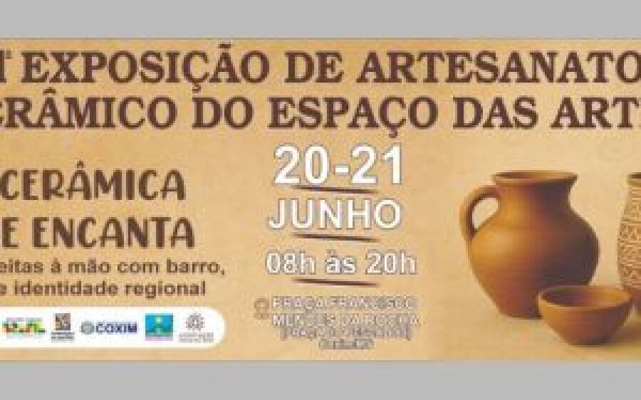 Espaço das Artes realiza a 1ª Exposição de Artesanato Cerâmico de Coxim