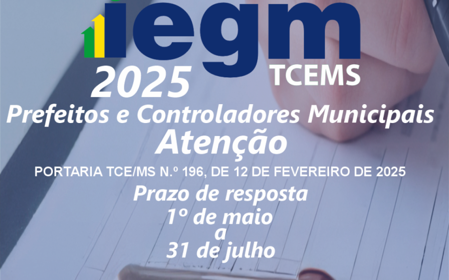 Começa dia 1&ordm; de maio prazo para envio das informações sobre IEGM