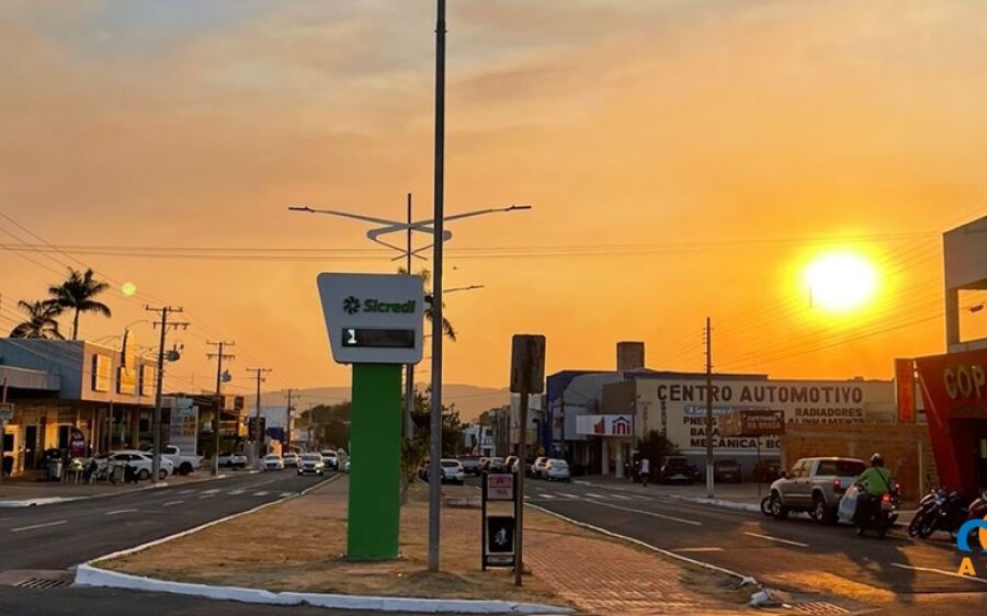 Quarta-feira será de muito calor e céu encoberto em Coxim
