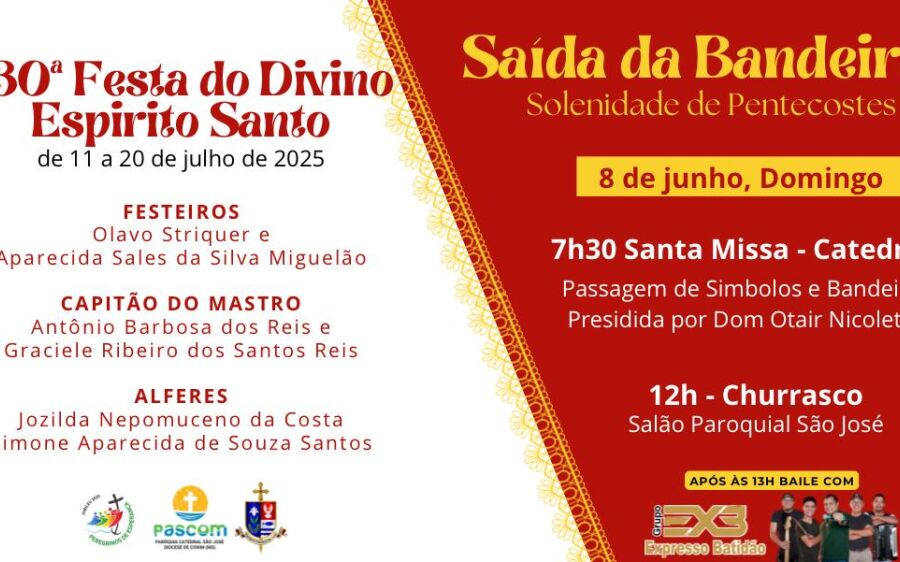 A Alma de Coxim na Saída da Bandeira do Divino: Vem aí a festa do Divino 2025