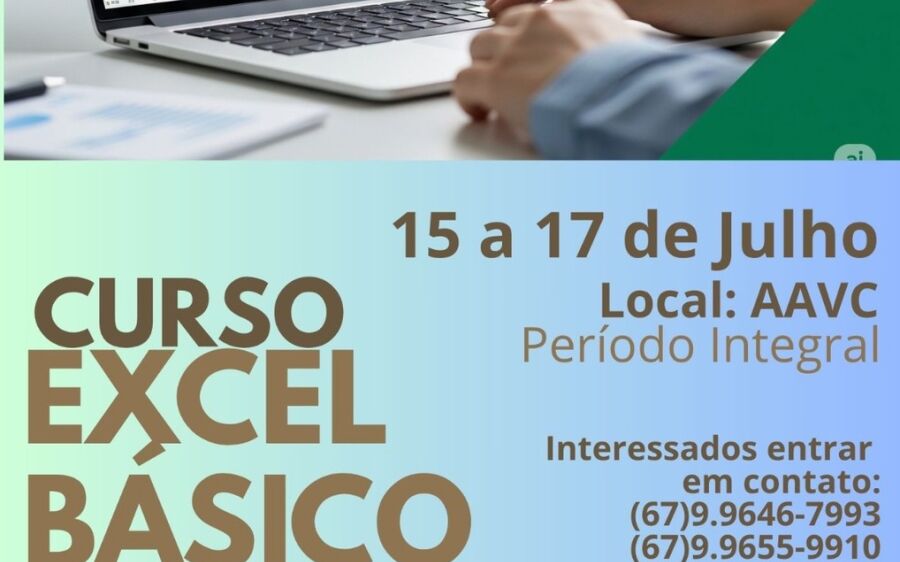                       Curso Básico de Excel na AAVC: Inscrições Abertas