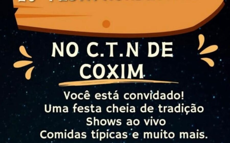 Coxim dá início hoje à 26ª Festa dos Nordestinos: cultura, música e sabores em dois dias de festa