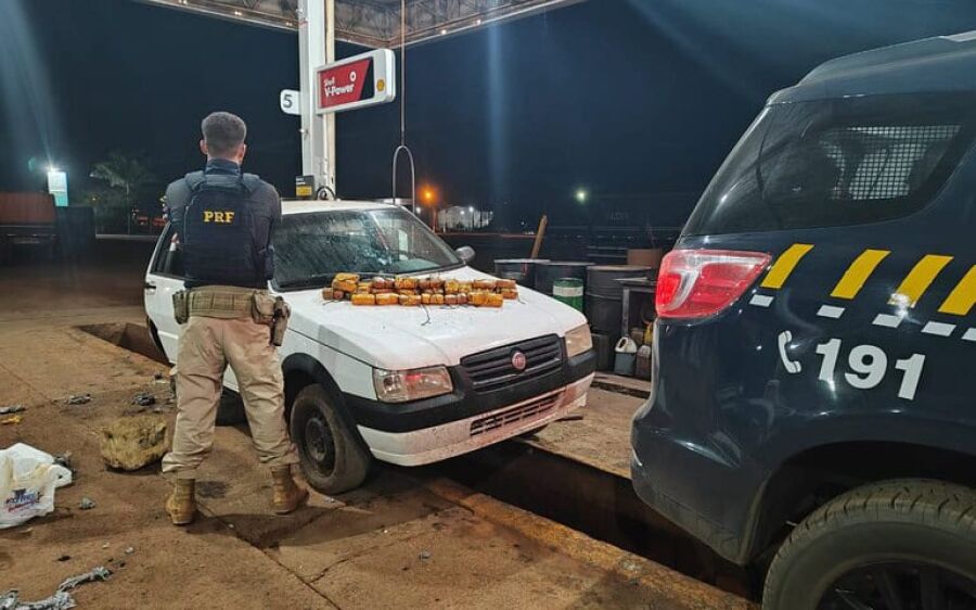 Polícia apreende 10,6 kg de pasta base de cocaína e prende suspeito em rodovia de Maracaju
