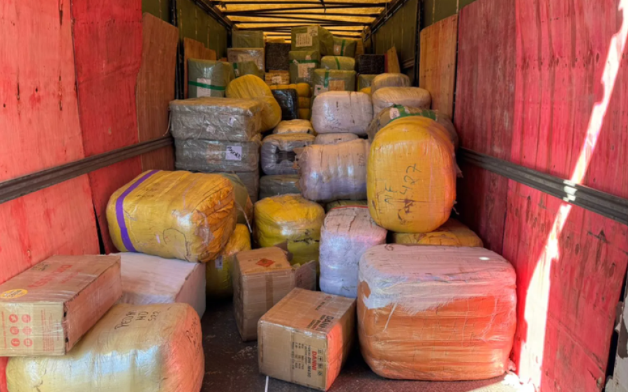 Receita apreende R$ 5 milhões em mercadorias contrabandeadas em Mato Grosso do Sul.
