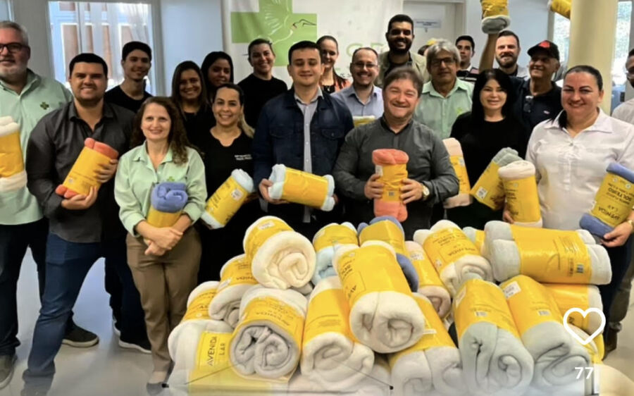 Solidariedade que aquece: funcionários da Câmara Municipal de Coxim arrecadam cobertores 
