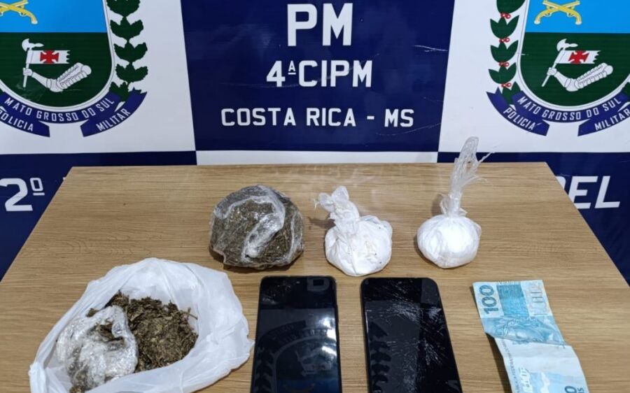 Polícia Militar prende casal por tráfico de drogas em Costa Rica
