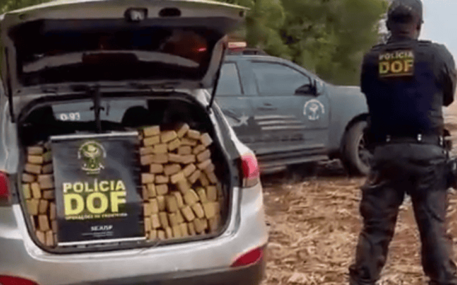 Polícia apreende quase uma tonelada de maconha em perseguição na MS-164, em Ponta Porã
