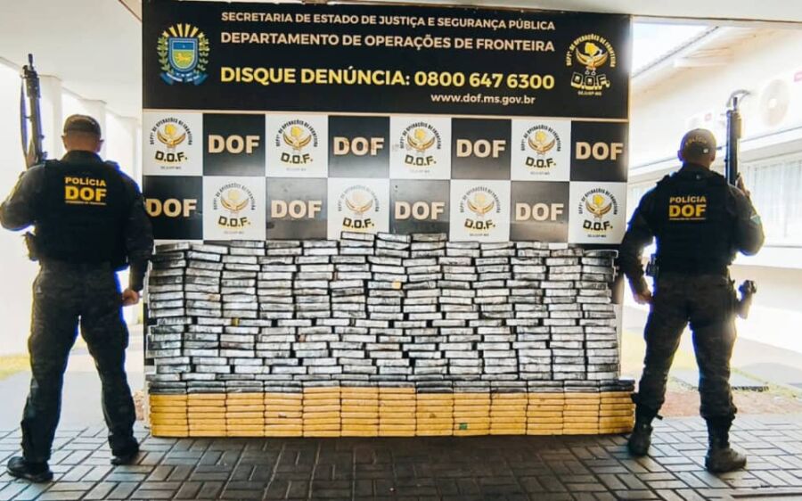 DOF apreende mais de 370 kg de cocaína em carreta na MS-276, em Dourados
