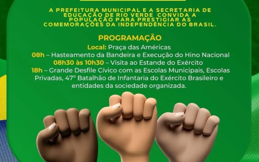 Rio Verde de Mato Grosso prepara programação especial para o Dia da Independência