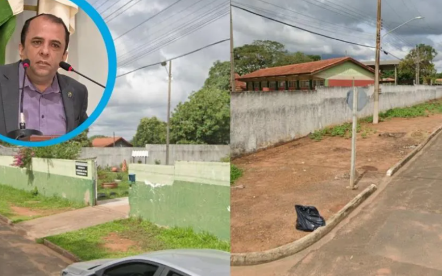 Vereador Robson Rodrigues solicita construção de calçada no entorno da E.E. Vergelino M. de Oliveira