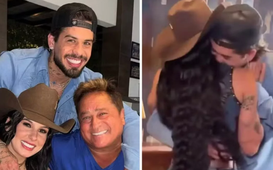Tá rolando? Ana Castela e Zé Felipe dançam juntinhos sob olhares de Leonardo