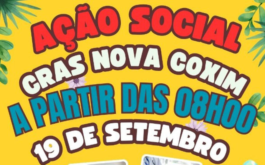 População terá atendimentos gratuitos em ação social no Cras Nova Coxim