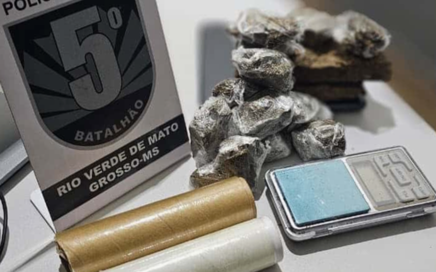 PM fecha ponto de venda de drogas em Rio Verde de Mato Grosso, e detém três suspeitos
