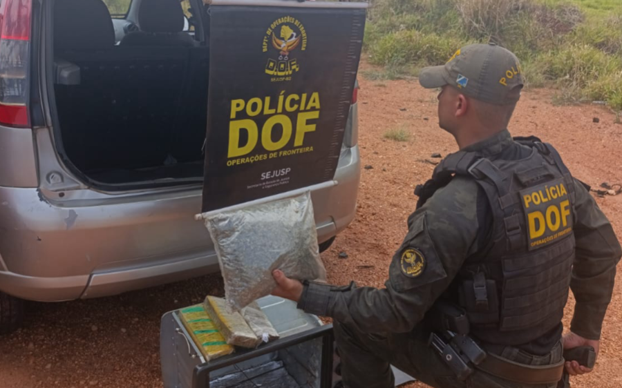 DOF apreende quase quatro quilos de drogas escondidos em forno elétrico na MS-164
