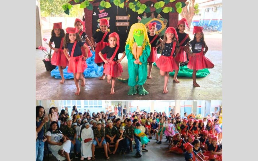 Tradição e alegria: Escola municipal de Coxim celebra o Dia do Folclore com apresentações culturais
