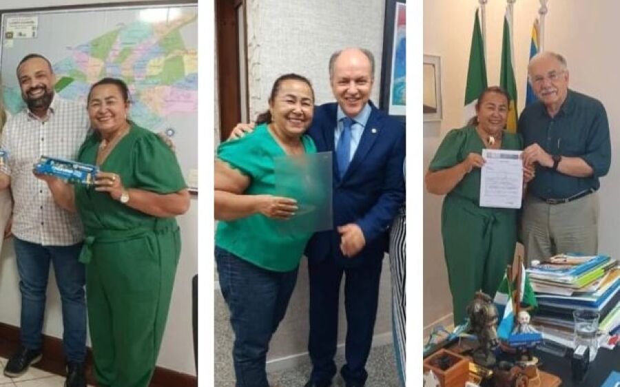 Vereadora Lúcia da AAVC vai até a capital em busca de recursos e projetos para Coxim