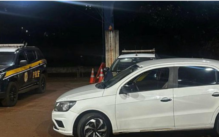 PRF recupera carro com registro de furto durante fiscalização na BR-163 em Rio Brilhante
