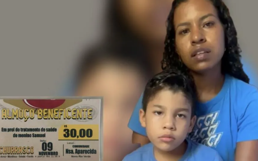Comunidade se une em almoço beneficente para ajudar o pequeno Samuel, de 6 anos, em nova batalha 