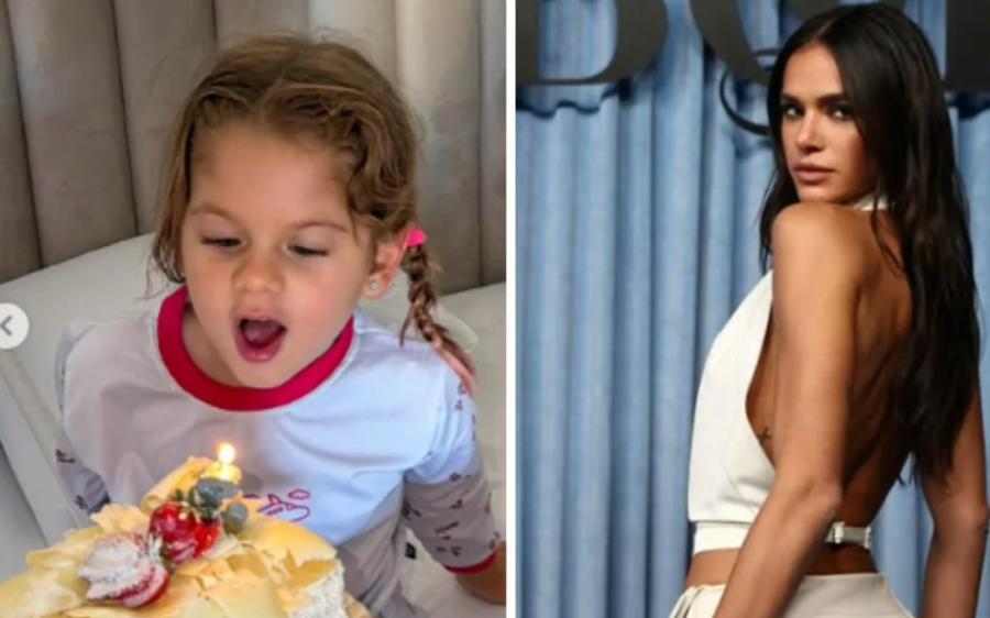Maria Flor faz aniversário e ganha elogio de Bruna Marquezine