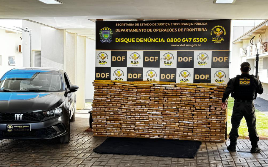 DOF apreende 633 kg de maconha e prende duas pessoas em entreposto
