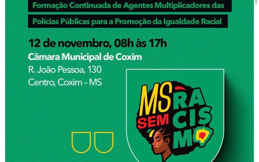 Coxim sedia amanhã (12) evento estadual de mobilização contra o racismo com foco em metas 