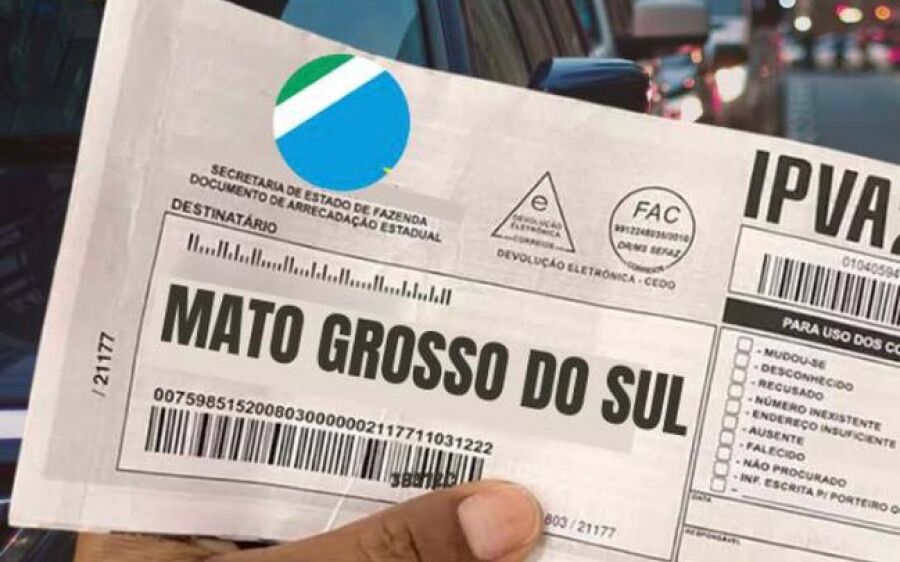 Governo de MS anuncia regras do IPVA 2026 com desconto de 15% para pagamento à vista