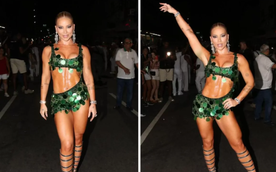 Virginia ganha o carinho do povo no ensaio de rua da Grande Rio