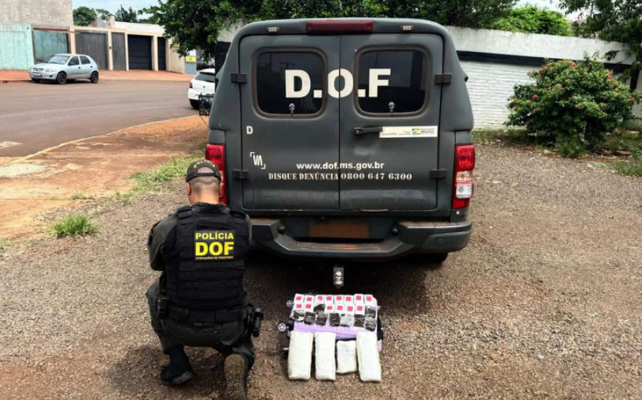 DOF prende mulher com haxixe marroquino e skunk na MS-164, em Maracaju
