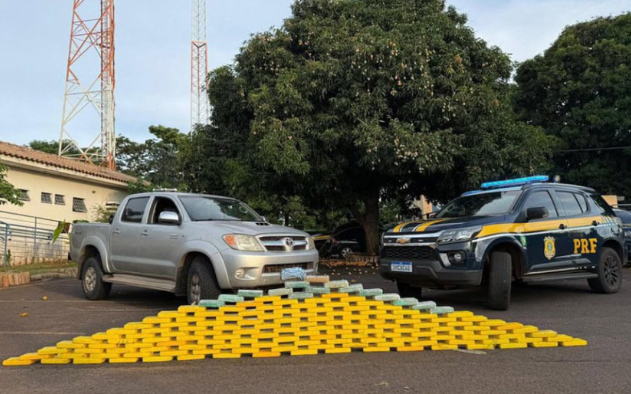 PRF apreende 155 quilos de cocaína após perseguição na BR-060, em Campo Grande
