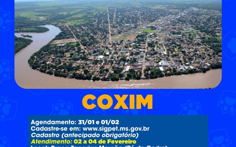 Caravana da Castração chega a Coxim e beneficia mães e pais de pets com atendimento gratuito