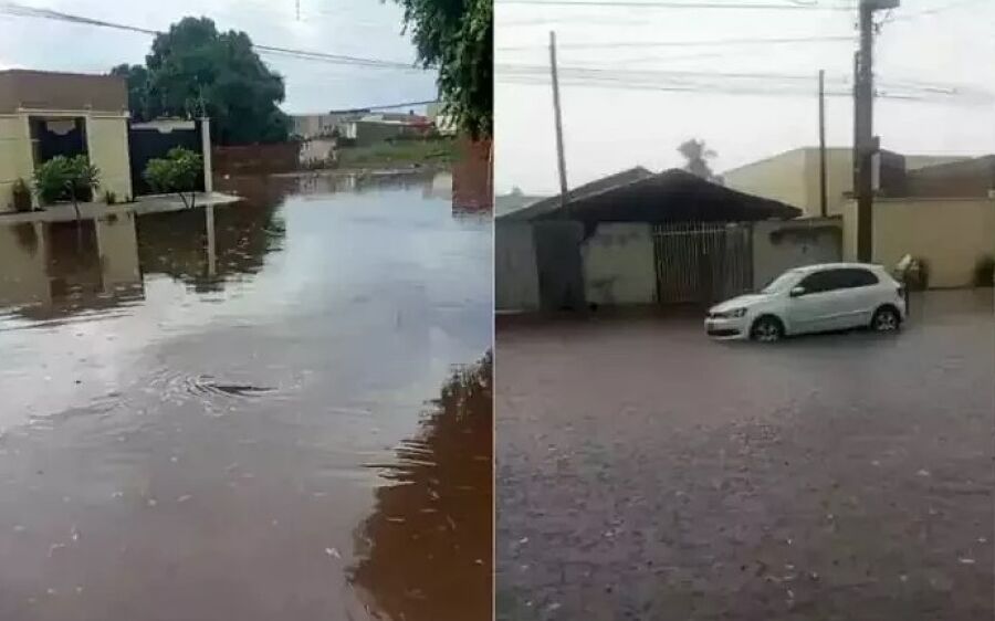 Chuvas intensas causam alagamentos e transtornos em Três Lagoas neste domingo
