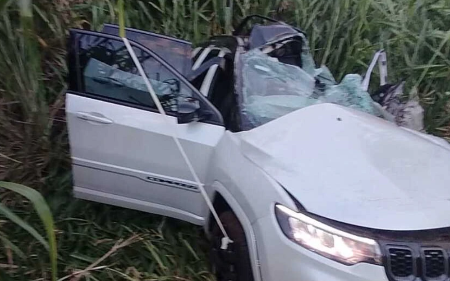 Acidente entre três carretas e Jeep na BR-163 mata motorista de 77 anos entre Caarapó e Dourados
