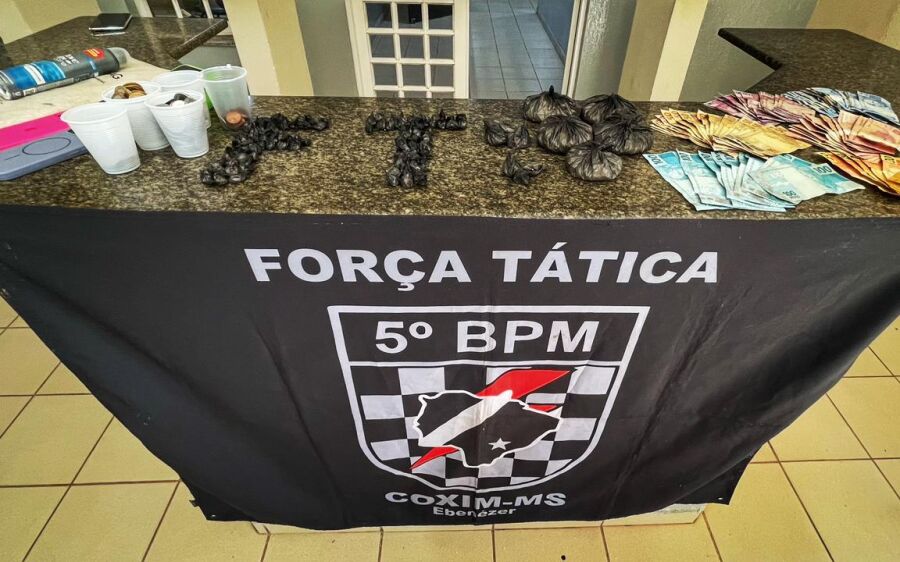 Força Tática prende casal suspeito de tráfico de drogas e aliciamento de adolescente em Coxim