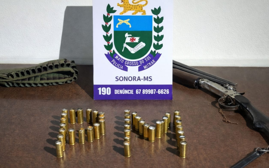 Polícia Militar apreende espingarda na zona rural de Sonora
