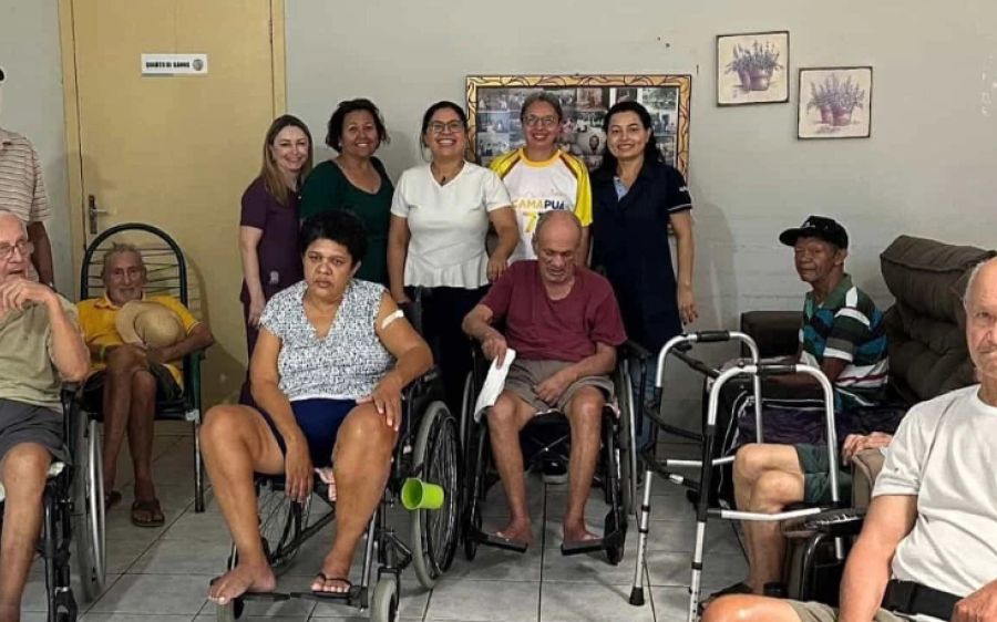 Saúde de Camapuã realiza ação no Lar dos Idosos e aplica doses para manter esquema vacinal em dia
