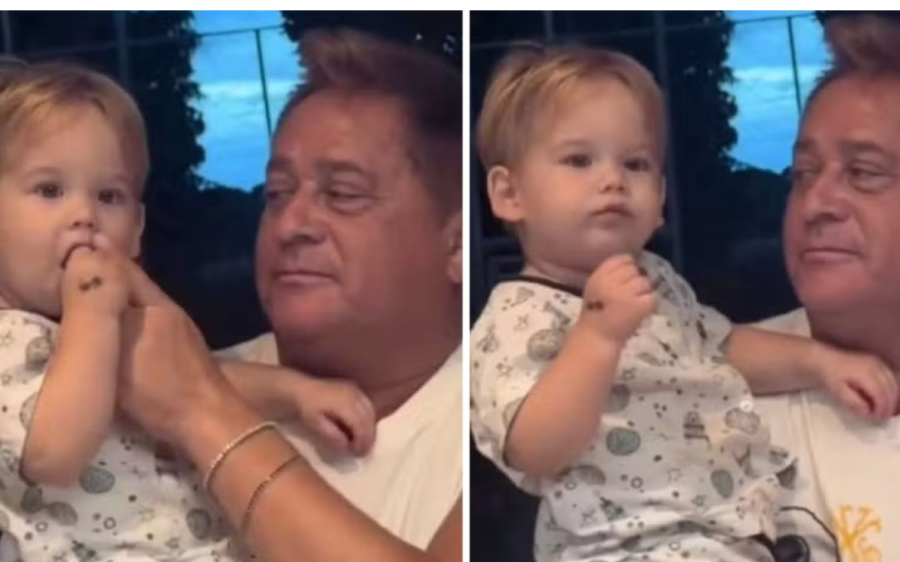 Vídeo de Leonardo com o neto viraliza e divide opiniões na web