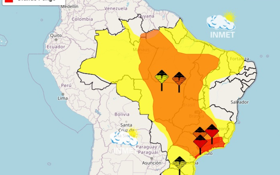 Sexta-feira deve ser de chuva e trovoadas em Coxim, com máxima de 31°C
