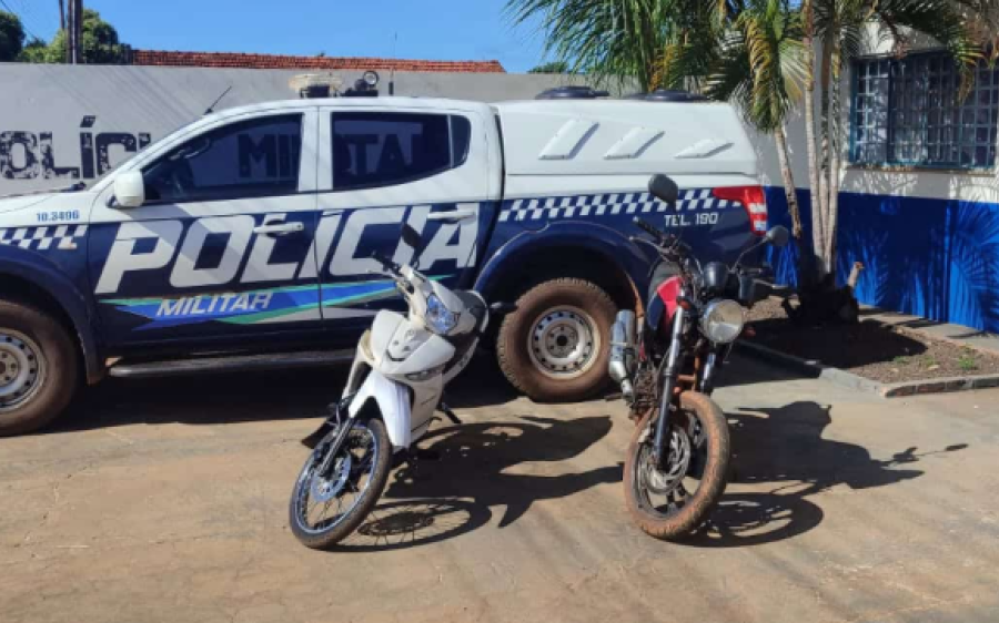 Motocicletas com irregularidades são apreendidas durante ações da PM em Pedro Gomes
