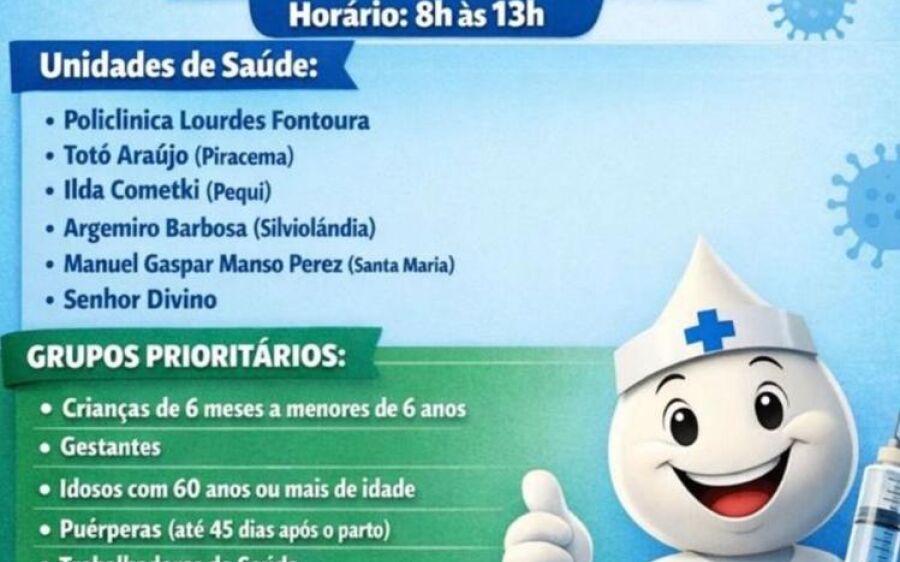 Sábado de vacinação em Coxim: secretaria de saúde mobiliza população para Dia 