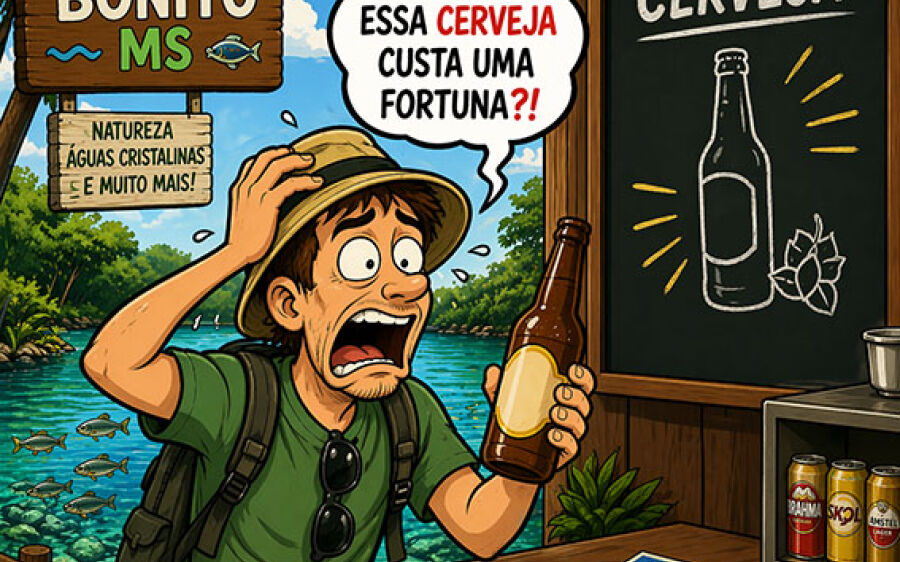 Bonito tem cerveja a R$ 27 no feriado e assusta turista
